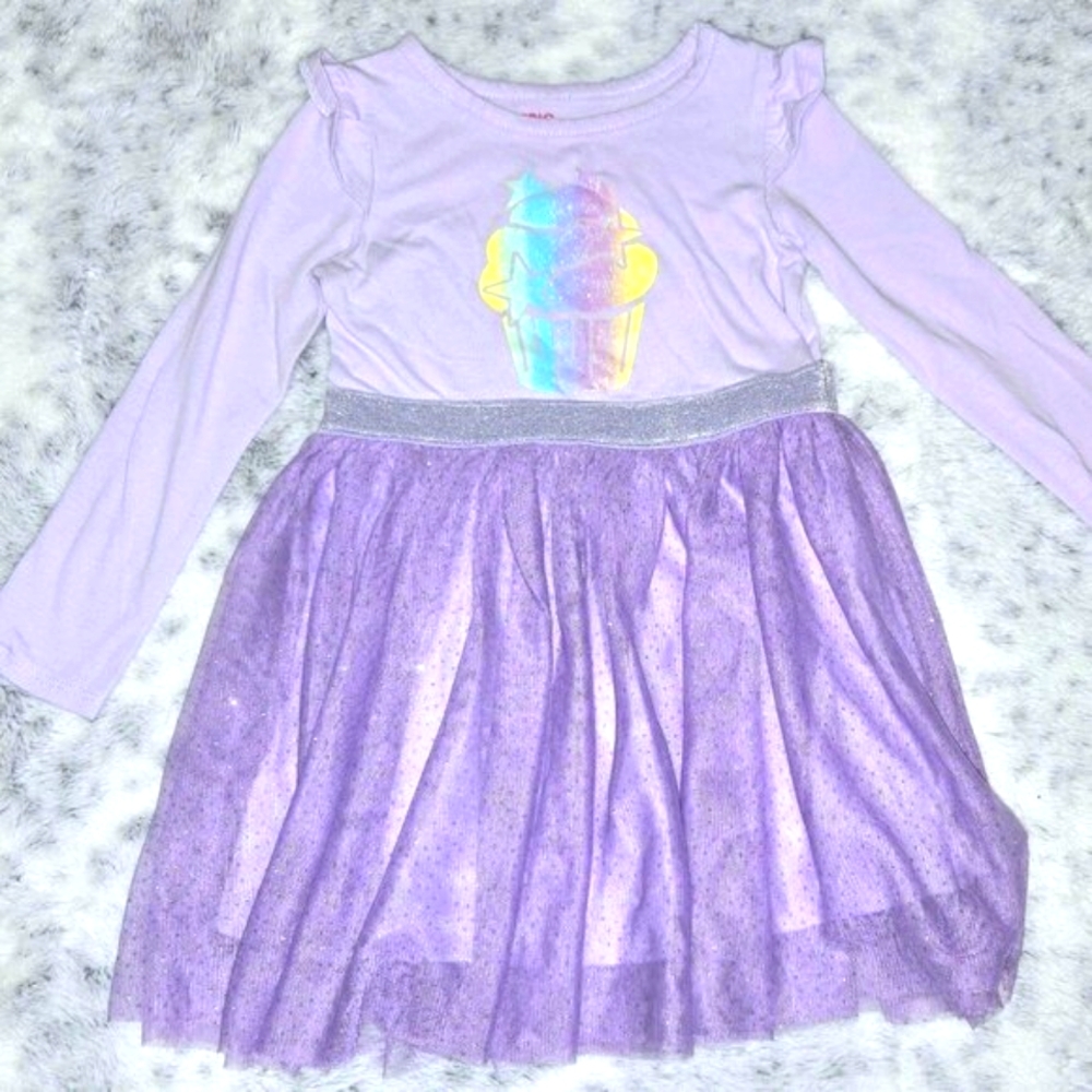 2T Birthday Party Purple Tutu Dress